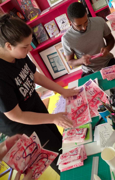 image from zine riso print workshop at Spektakel Press